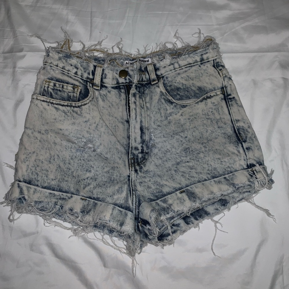 American Apparel White Wash Shorts
